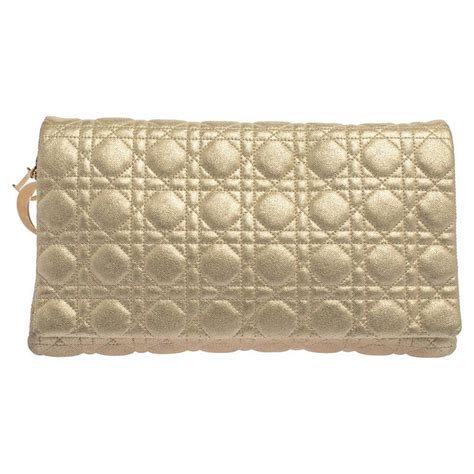 dior cannage gold clutch|dior cannage clutch.